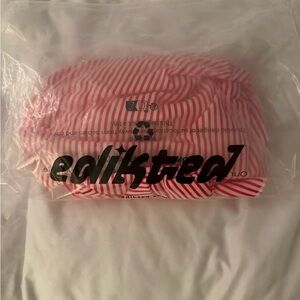 Edikted Pink and White Striped Top